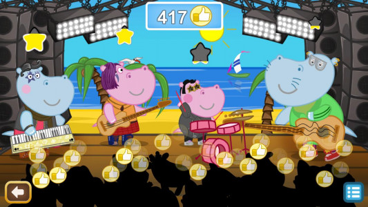 اسکرین شات بازی Queen Party Hippo: Music Games 5