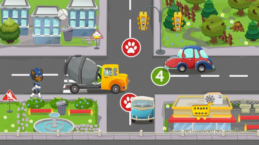اسکرین شات 1 بازی Puppy Patrol: Car Traffic