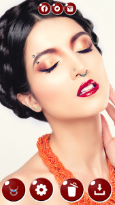 اسکرین شات برنامه Piercings Photo Editor - Beauty Makeover App 1