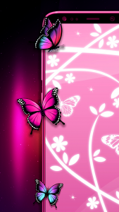 اسکرین شات برنامه Pink Butterfly Live Wallpaper 2