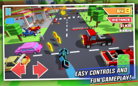 اسکرین شات 3 بازی Crossy Brakes: Blocky Road Fun