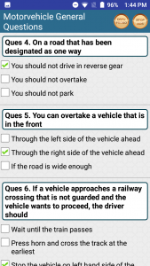 اسکرین شات برنامه Driving Licence Practice Tests & Learner Questions 6