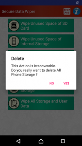 اسکرین شات برنامه Wipe Mobile Phone Storage with Secure Data Wiper 6