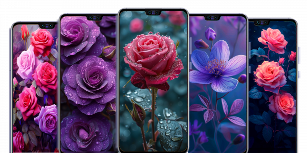اسکرین شات 2 برنامه Flower Wallpaper 4K background