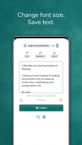 اسکرین شات برنامه Text reader - text and voice 4