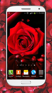 اسکرین شات برنامه Red Roses Live Wallpaper HD 2