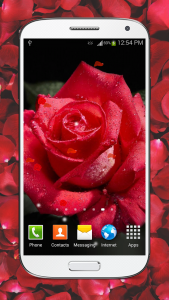 اسکرین شات برنامه Red Roses Live Wallpaper HD 5