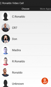 اسکرین شات برنامه Fake Ronaldo Video Call 1