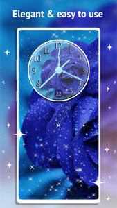 اسکرین شات 2 برنامه Rose Clock Live Wallpaper