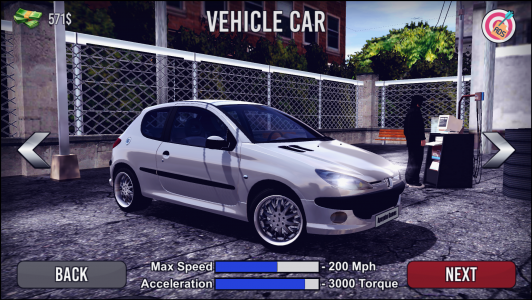 اسکرین شات برنامه 206 Drift Simulator 1