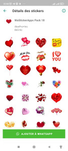 اسکرین شات برنامه WASticker - Love stickers 8