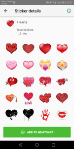 اسکرین شات برنامه WASticker - Love stickers 7