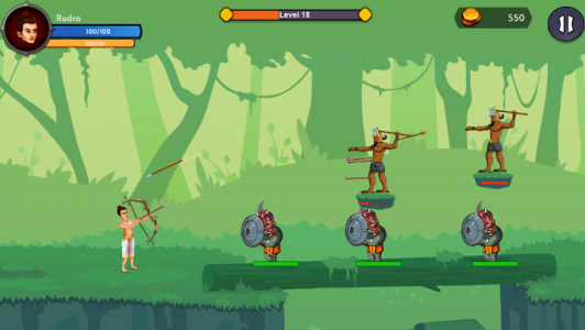 اسکرین شات بازی Little Archer - Indian War Game 2