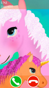 اسکرین شات 3 بازی fake call unicorn game