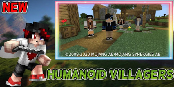 اسکرین شات بازی Humanoid Villagers Mod for MCPE + Come Alive 1