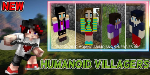 اسکرین شات بازی Humanoid Villagers Mod for MCPE + Come Alive 5