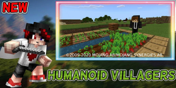 اسکرین شات بازی Humanoid Villagers Mod for MCPE + Come Alive 3