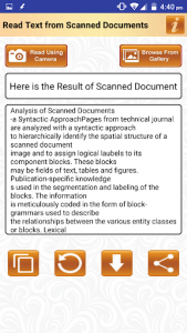 اسکرین شات برنامه Read Text of Scanned Documents 2