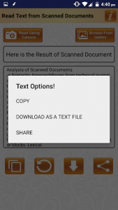 اسکرین شات برنامه Read Text of Scanned Documents 3