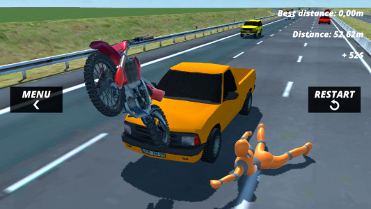 اسکرین شات بازی Motorcycle Ragdoll Fall 3