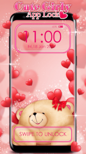 اسکرین شات برنامه Cute Girly App Lock 4