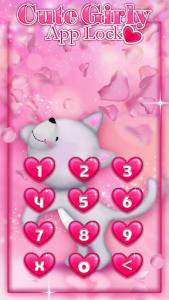 اسکرین شات برنامه Cute Girly App Lock 8