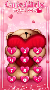 اسکرین شات برنامه Cute Girly App Lock 6