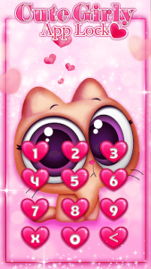 اسکرین شات برنامه Cute Girly App Lock 5