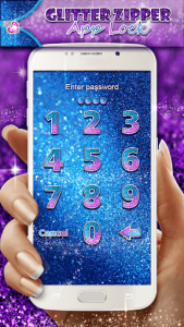 اسکرین شات برنامه Glitter Zipper App Lock 2