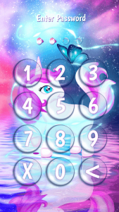 اسکرین شات برنامه Unicorn Lock Screen Custom Theme 3