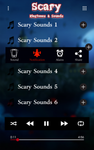 اسکرین شات برنامه Scary Ringtones & Sounds 4