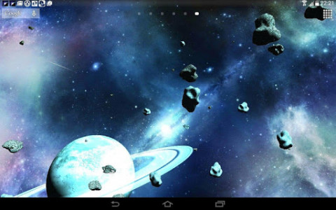 اسکرین شات برنامه Asteroids 3D live wallpaper 3