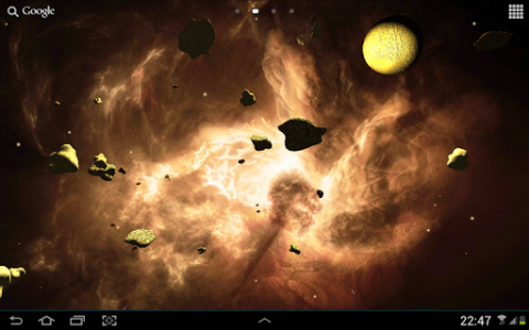 اسکرین شات برنامه Asteroids 3D live wallpaper 5