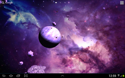 اسکرین شات برنامه Asteroids 3D live wallpaper 8