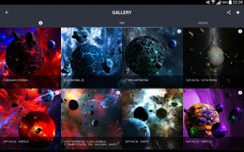 اسکرین شات برنامه Asteroids 3D live wallpaper 2