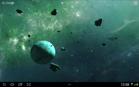 اسکرین شات برنامه Asteroids 3D live wallpaper 7
