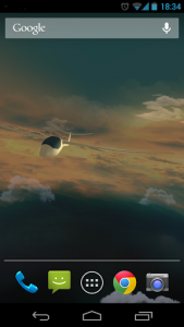اسکرین شات برنامه Flight in the sky 3D with weather live wallpaper 3