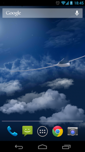 اسکرین شات برنامه Flight in the sky 3D with weather live wallpaper 2
