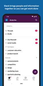 اسکرین شات برنامه Slack 1