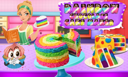 اسکرین شات بازی Rain Bow Cake Maker 1