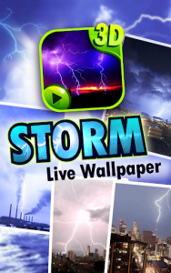 اسکرین شات برنامه Storm Sounds Live Wallpaper 1