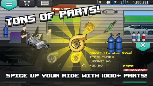 اسکرین شات بازی Pixel Car Racer 2