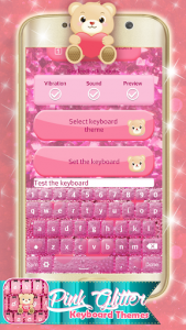 اسکرین شات برنامه Pink Glitter Keyboard Themes 7