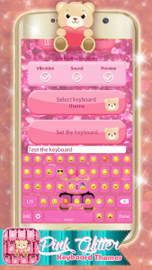 اسکرین شات برنامه Pink Glitter Keyboard Themes 1