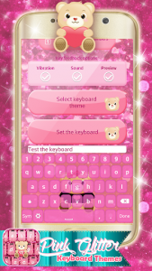 اسکرین شات برنامه Pink Glitter Keyboard Themes 2