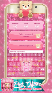 اسکرین شات برنامه Pink Glitter Keyboard Themes 3