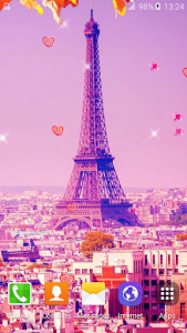 اسکرین شات برنامه Sweet Paris Live Wallpaper HD 1
