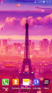 اسکرین شات برنامه Sweet Paris Live Wallpaper HD 7