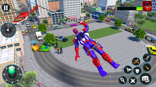 اسکرین شات 3 برنامه Spider Flying Rope Hero Games
