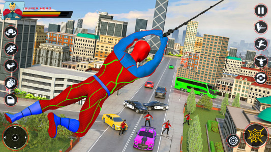 اسکرین شات 1 برنامه Spider Flying Rope Hero Games